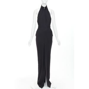 ALEXANDRE VAUTHIER COUTURE AW2018 Runway black high open back slit front gown